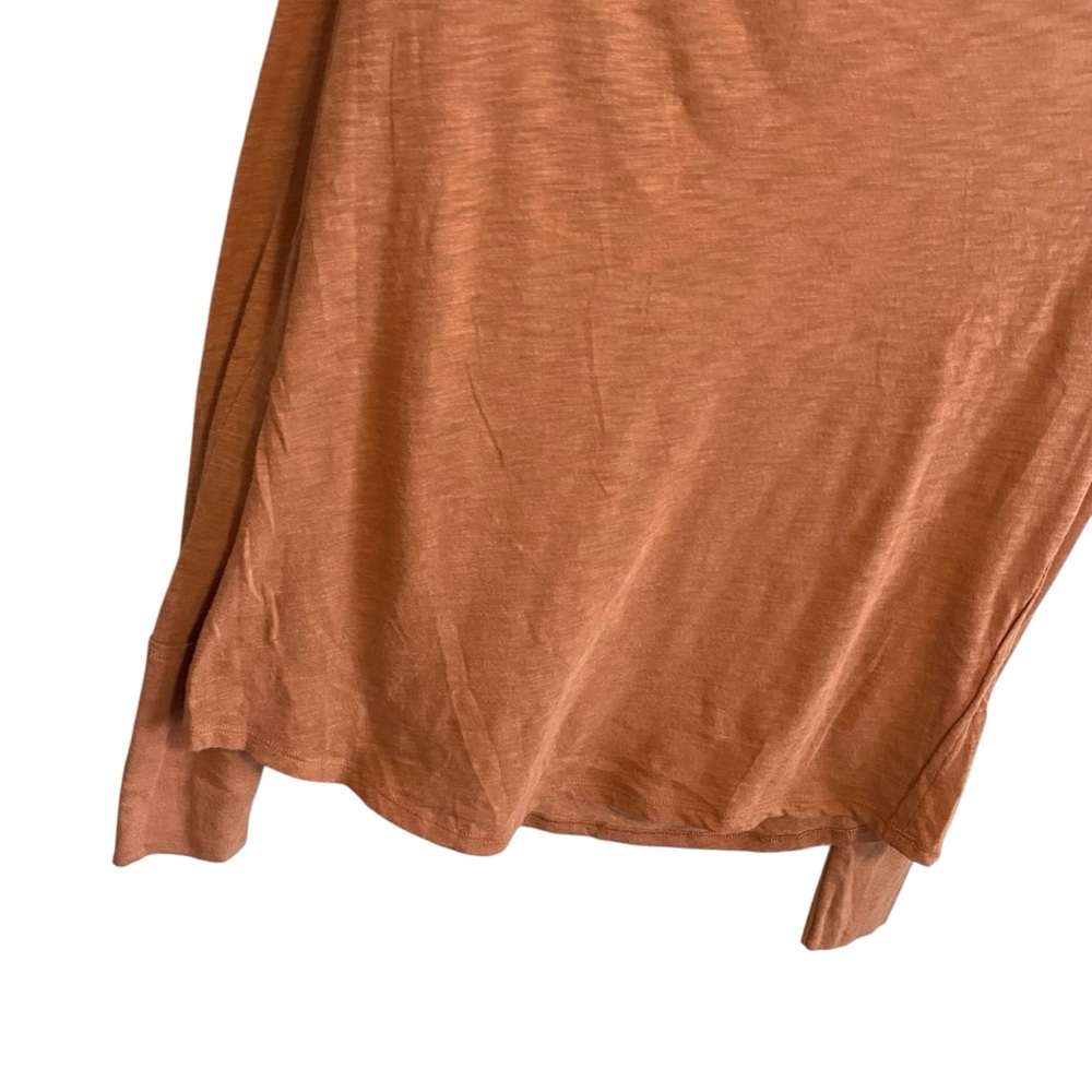 We The Free Elevated Basic Kimmi Long Sleeve Boat Neck Tee in Burnt Sienna - Picture 4 of 8